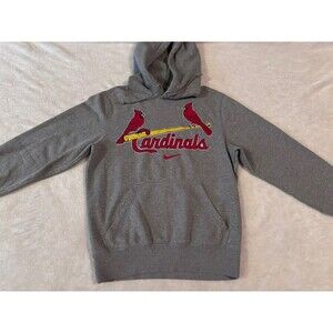 ST. LOUIS CARDINALS Sweatshirt Adult Mens SIZE Small HOODIE Nike Gray Ladies